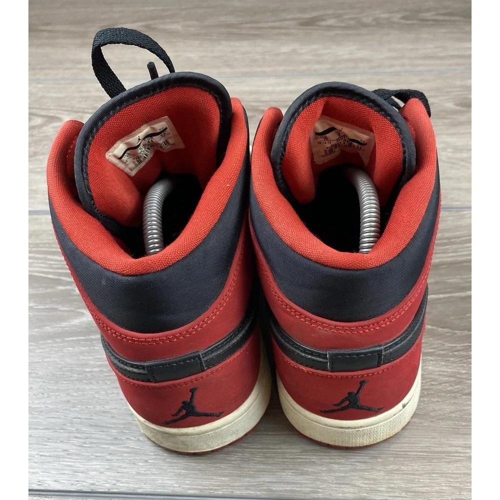 Nike‎ Air Jordan 1 Mid Bred Black Red Mens Size 10 554724-005
